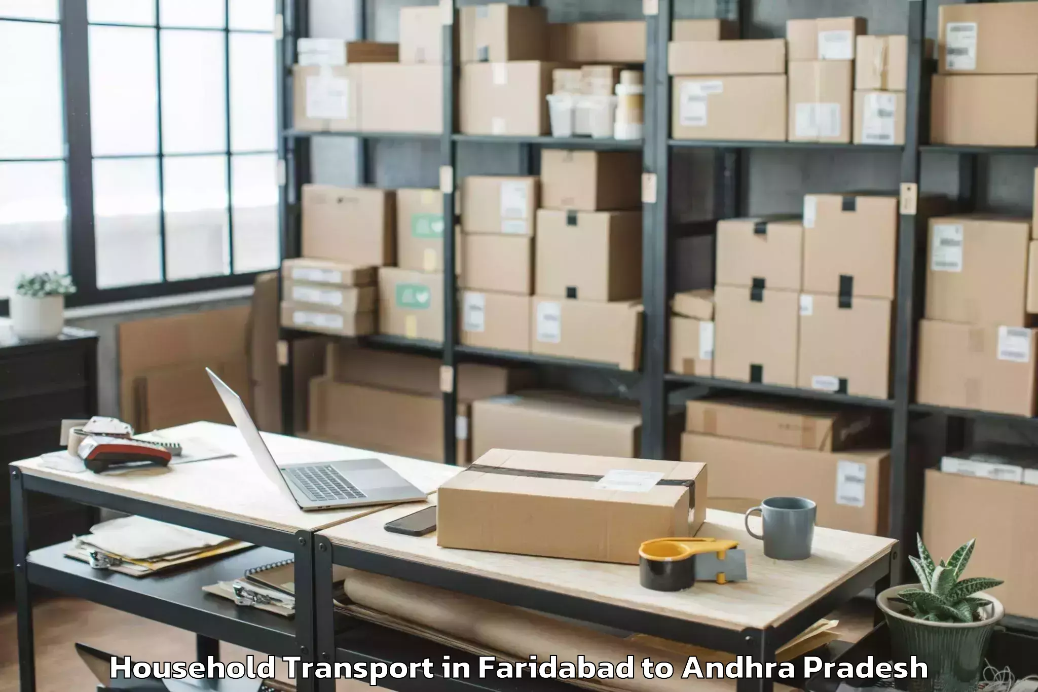 Book Faridabad to Srikalahasti Household Transport Online